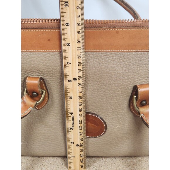 Dooney & Bourke Vintage Pebble Leather Bag Cream Brown Purse Handbag USA - Picture 16 of 16